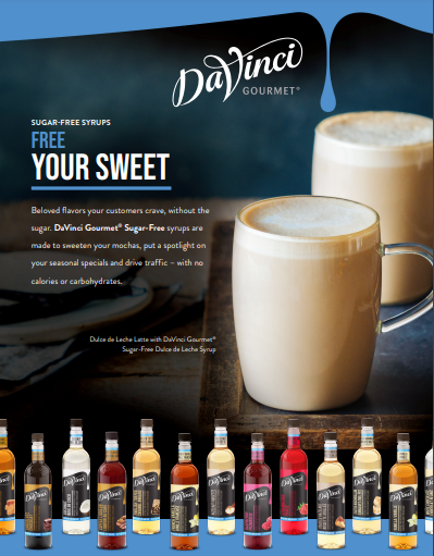 Catalog preview showing sugar free flavors